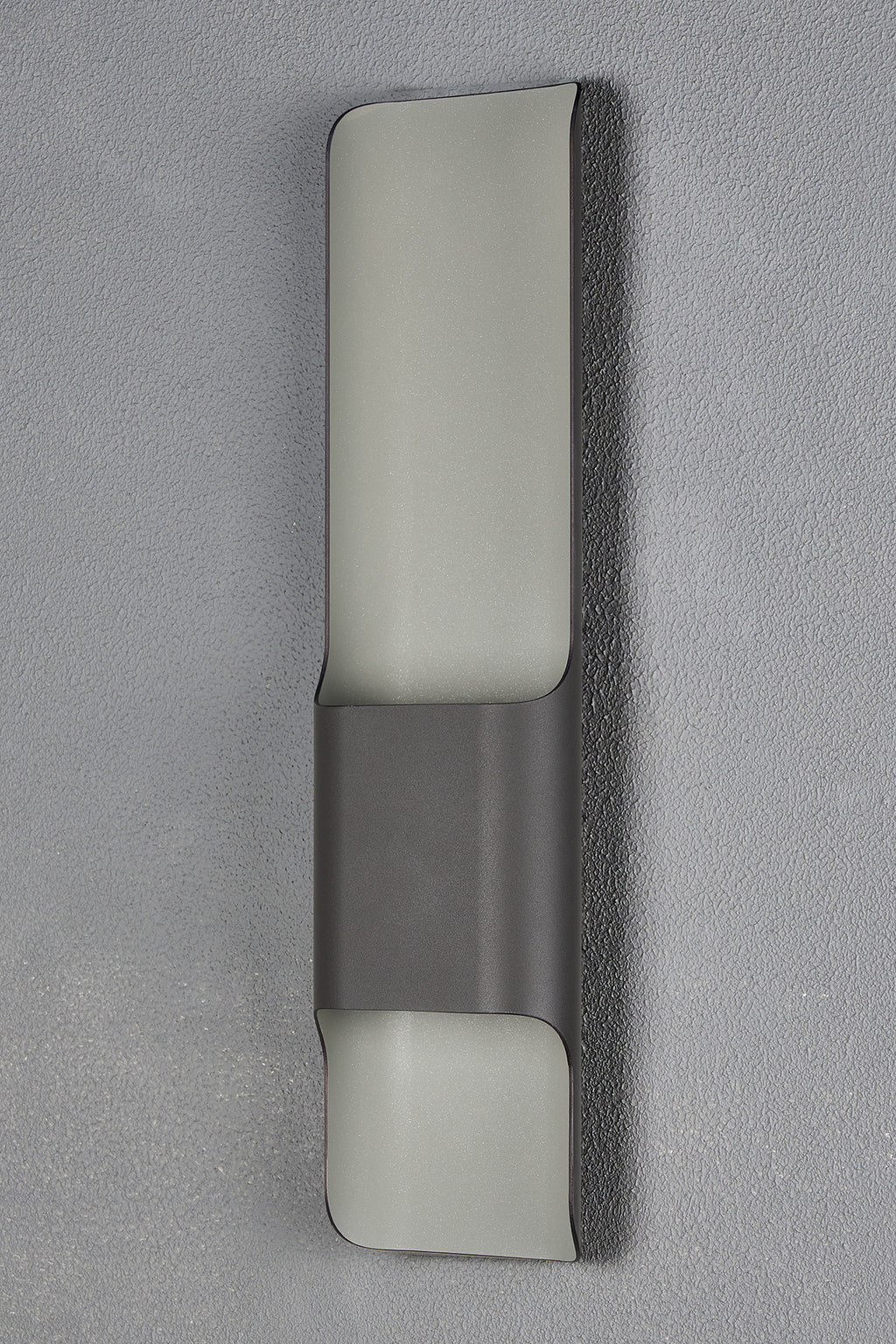 Zane Wall Lamp With 125 x 508mm Offset Open Curve Shade, 2 x 6.5W LED, 3000K, 900lm, IP65