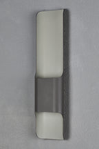 Zane Wall Lamp With 125 x 508mm Offset Open Curve Shade, 2 x 6.5W LED, 3000K, 900lm, IP65