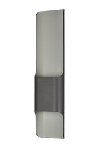 Zane Wall Lamp With 125 x 508mm Offset Open Curve Shade, 2 x 6.5W LED, 3000K, 900lm, IP65