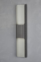 Zane Wall Lamp With 125 x 670mm Even Open Curve Shade, 2 x 6.5W LED, 3000K, 900lm, IP65