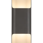 Zane Wall Lamp With 125 x 670mm Even Open Curve Shade, 2 x 6.5W LED, 3000K, 900lm, IP65