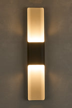 Zane Wall Lamp With 125 x 670mm Even Open Curve Shade, 2 x 6.5W LED, 3000K, 900lm, IP65
