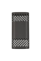 Zane Wall Lamp With 125 x 260mm Mesh Diamond Pattern Shade, 2 x 6.5W LED, 3000K, 900lm, IP65