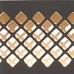 Zane Wall Lamp With 125 x 260mm Mesh Diamond Pattern Shade, 2 x 6.5W LED, 3000K, 900lm, IP65