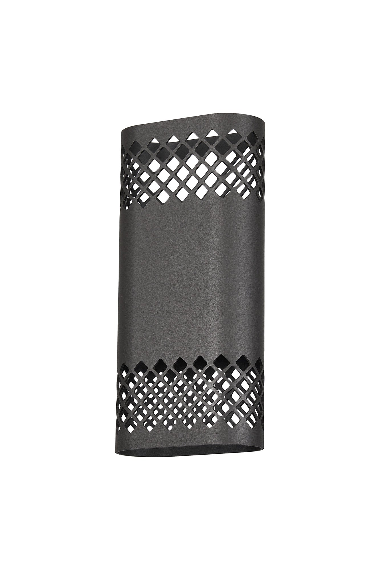Zane Wall Lamp With 125 x 260mm Mesh Diamond Pattern Shade, 2 x 6.5W LED, 3000K, 900lm, IP65