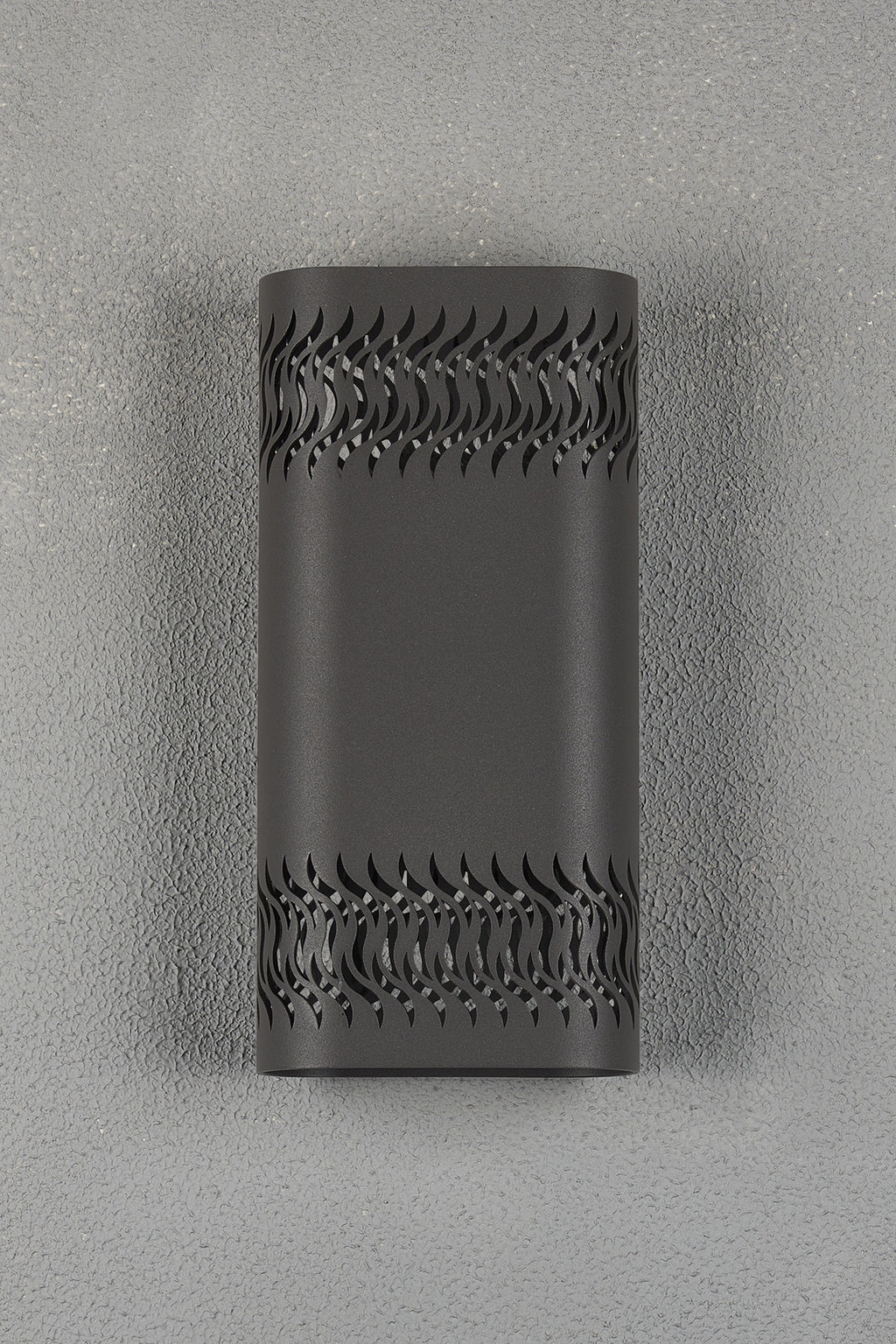 Zane Wall Lamp With 125 x 260mm Mesh Waves Pattern Shade, 2 x 6.5W LED, 3000K, 900lm, IP65