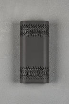 Zane Wall Lamp With 125 x 260mm Mesh Waves Pattern Shade, 2 x 6.5W LED, 3000K, 900lm, IP65