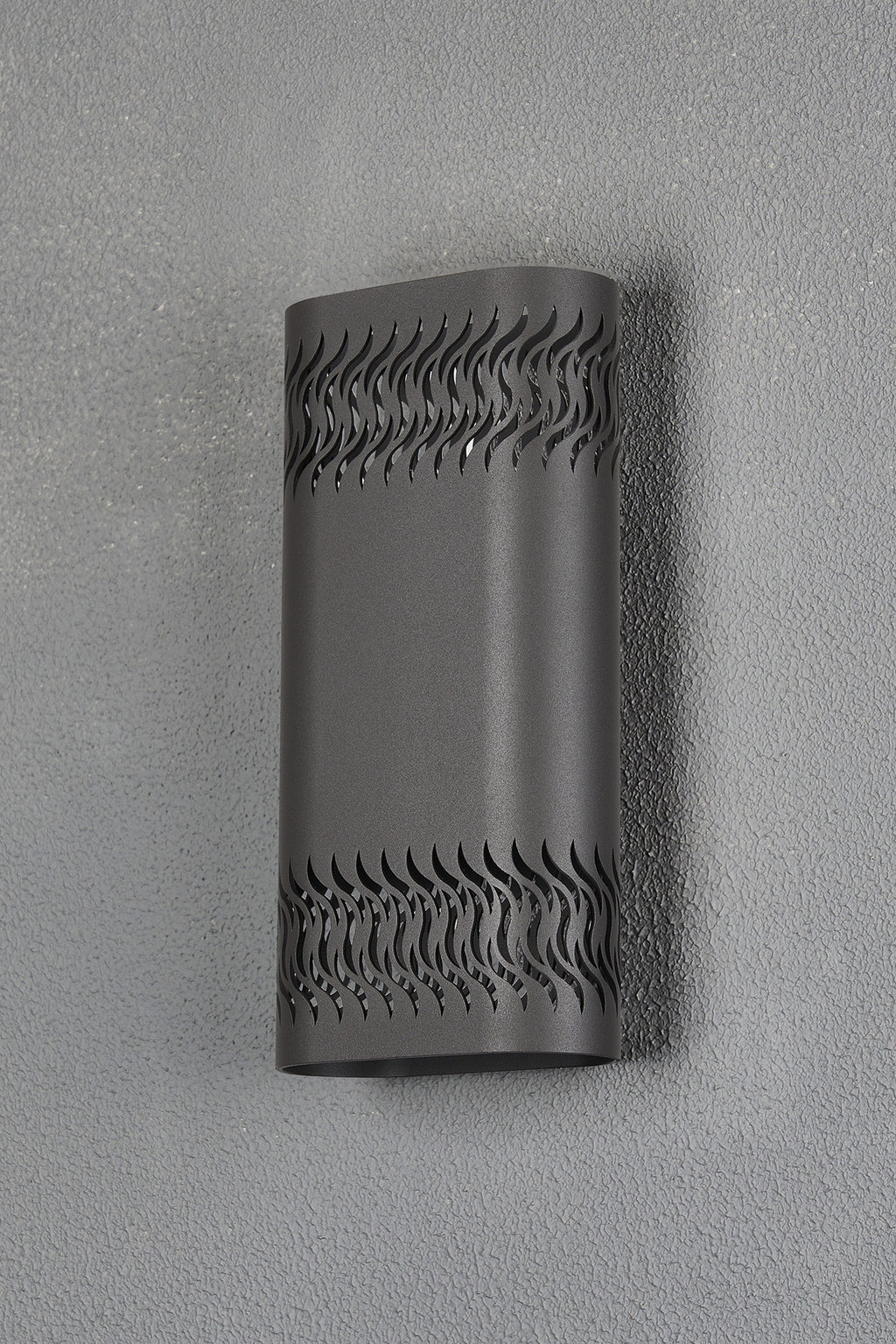 Zane Wall Lamp With 125 x 260mm Mesh Waves Pattern Shade, 2 x 6.5W LED, 3000K, 900lm, IP65