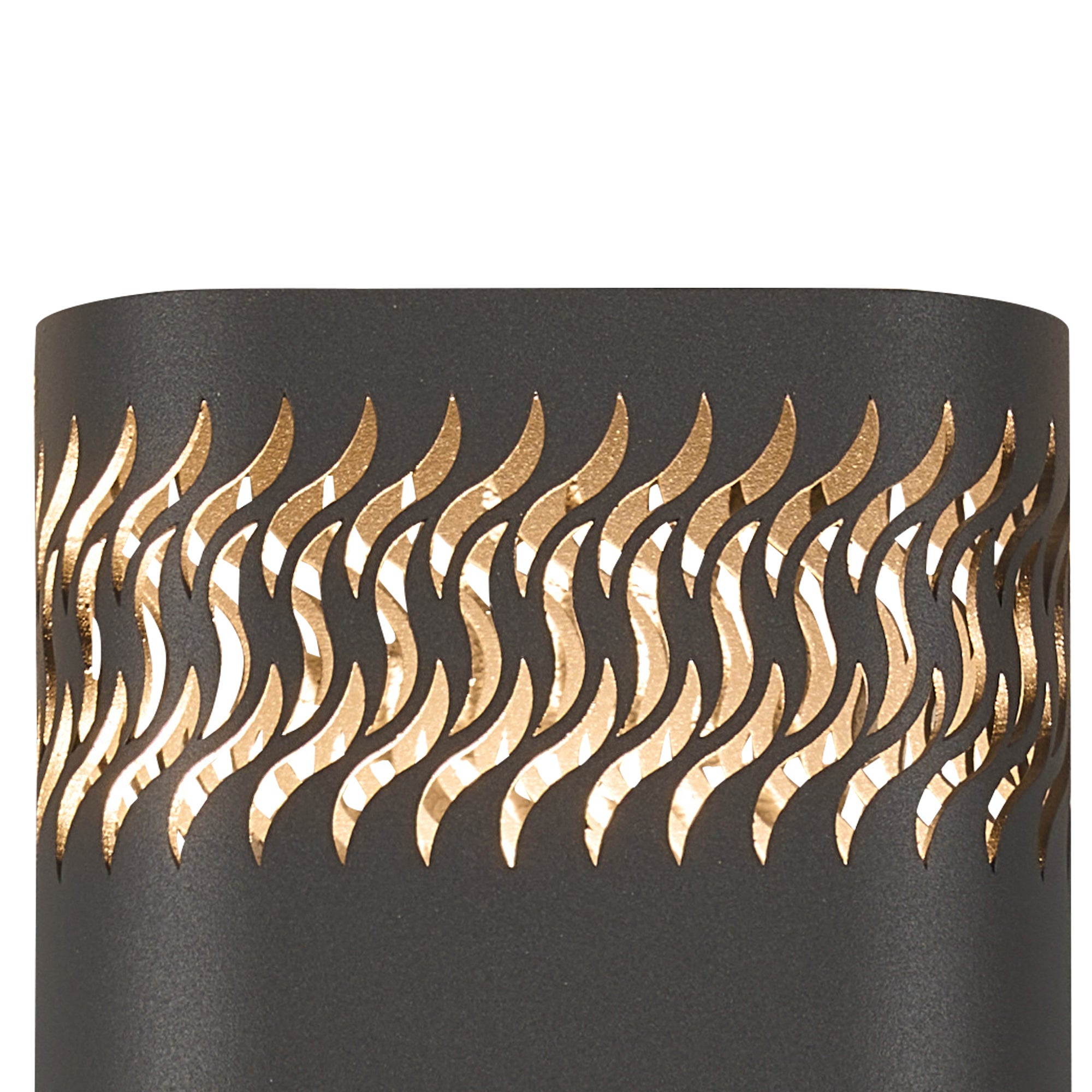 Zane Wall Lamp With 125 x 260mm Mesh Waves Pattern Shade, 2 x 6.5W LED, 3000K, 900lm, IP65