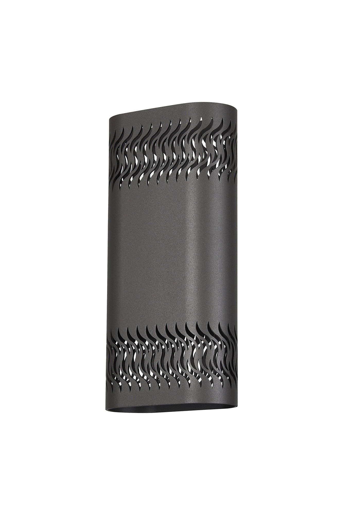 Zane Wall Lamp With 125 x 260mm Mesh Waves Pattern Shade, 2 x 6.5W LED, 3000K, 900lm, IP65