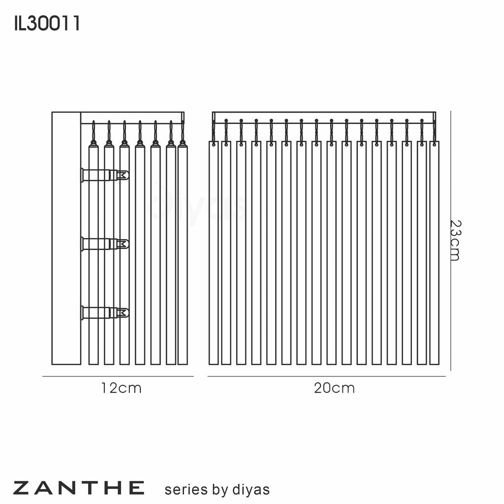 Diyas - Zanthe Wall Lamp (Style 1) - Luminosity Designs Ltd