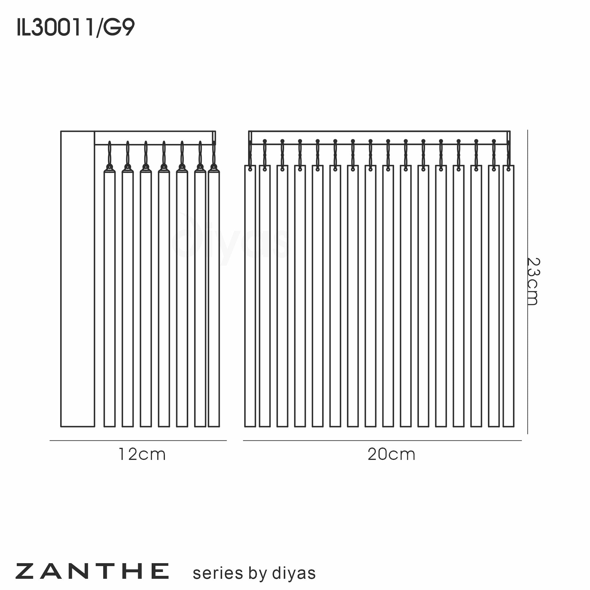 Diyas - Zanthe Wall Lamp (Style 2) - Luminosity Designs Ltd