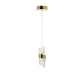 Oaks Lighting - Zanthus LED Single Pendant with Acrylic Swirls and Metal Detailing (Oaks 8022/1 SP ) - Luminosity Designs Ltd