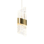Oaks Lighting - Zanthus LED Single Pendant with Acrylic Swirls and Metal Detailing (Oaks 8022/1 SP ) - Luminosity Designs Ltd