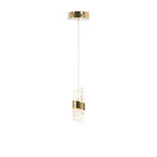 Oaks Lighting - Zanthus LED Single Pendant with Acrylic Swirls and Metal Detailing (Oaks 8022/1 SP ) - Luminosity Designs Ltd