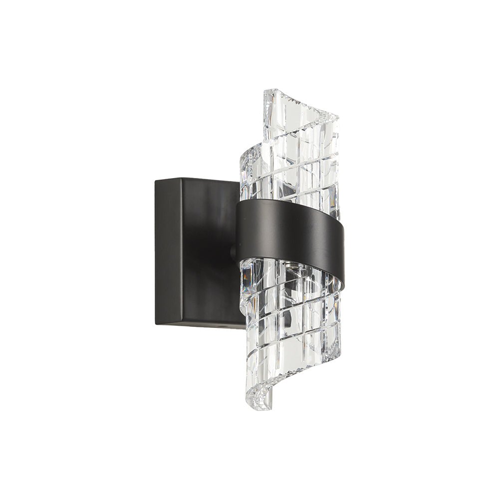 Zanthus LED Single Wall Light with Acrylic Swirls and Metal Detailing (Oaks 8022/1 WB ) - Luminosity Designs Ltd