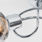 lse - Zarah 3 Light Chrome Flush Ceiling Light - Luminosity Designs Ltd