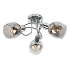 lse - Zarah 3 Light Chrome Flush Ceiling Light - Luminosity Designs Ltd
