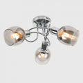 lse - Zarah 3 Light Chrome Flush Ceiling Light - Luminosity Designs Ltd