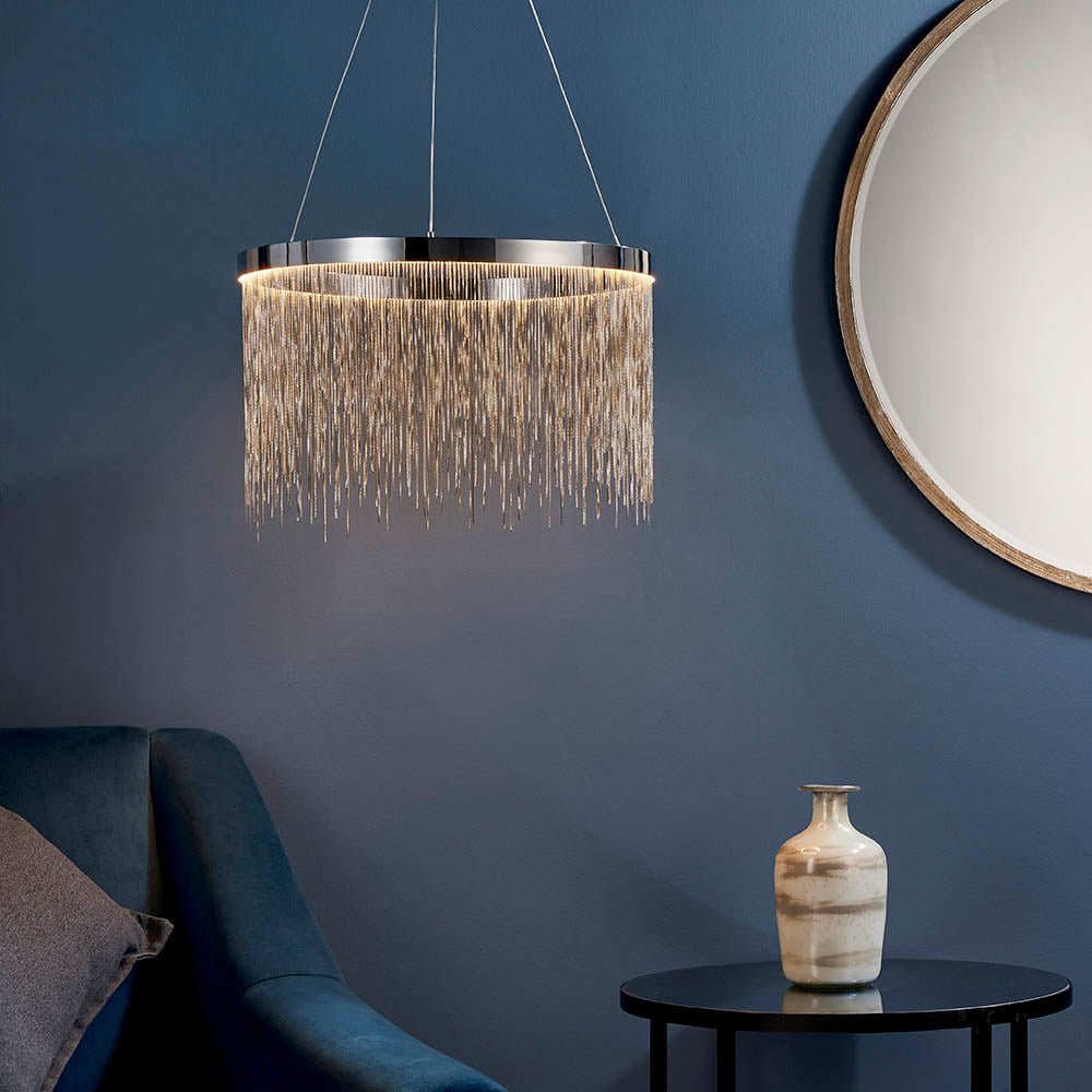 Endon - Zelma Integrated LED Chrome Chain Pendant - Luminosity Designs Ltd