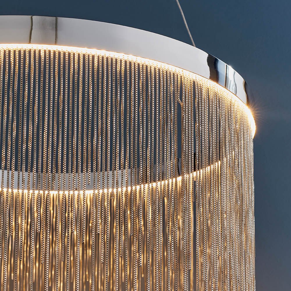 Endon - Zelma Integrated LED Chrome Chain Pendant - Luminosity Designs Ltd