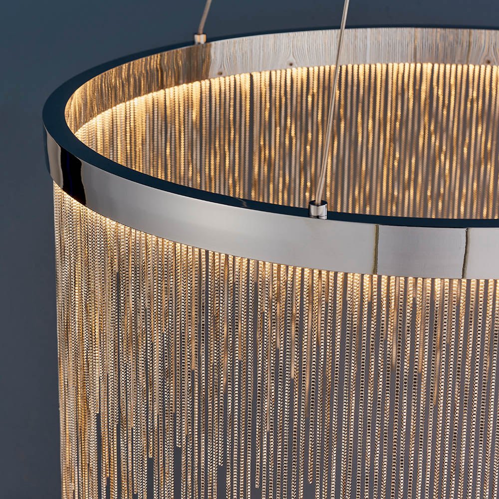 Endon - Zelma Integrated LED Chrome Chain Pendant - Luminosity Designs Ltd