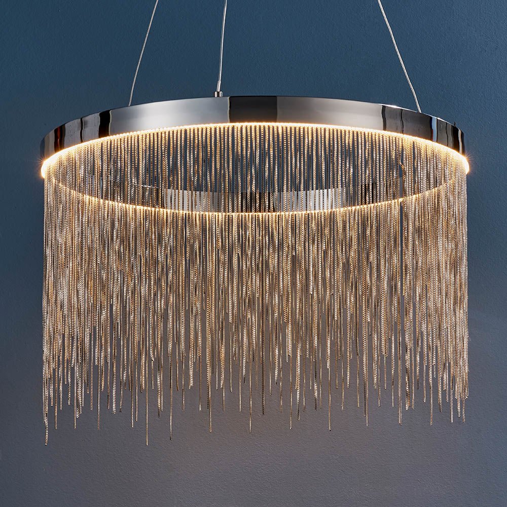 Endon - Zelma Integrated LED Chrome Chain Pendant - Luminosity Designs Ltd