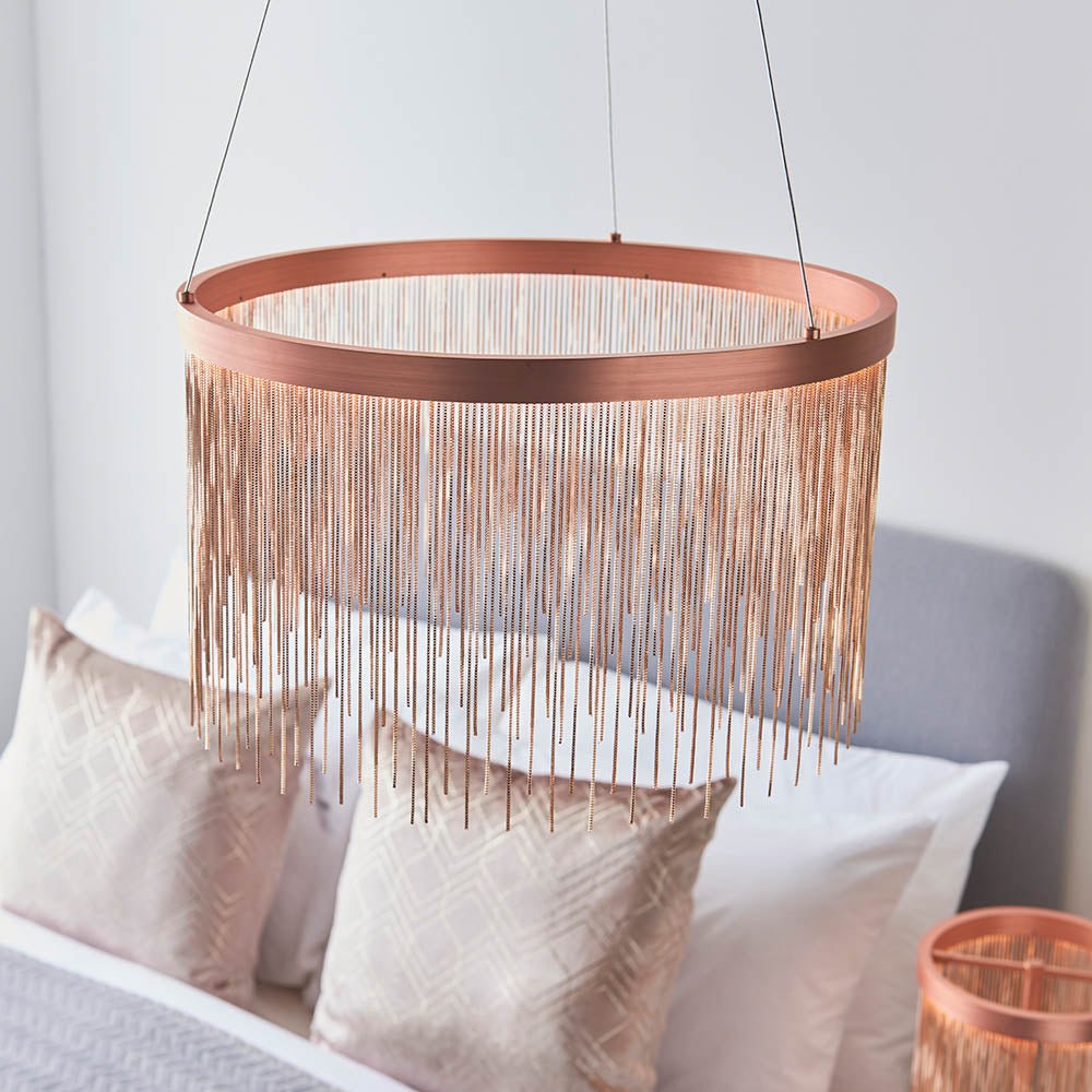 Endon - Zelma Integrated LED Chrome Chain Pendant - Luminosity Designs Ltd