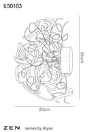 Diyas - Zen Wall or Ceiling Lamp - Luminosity Designs Ltd