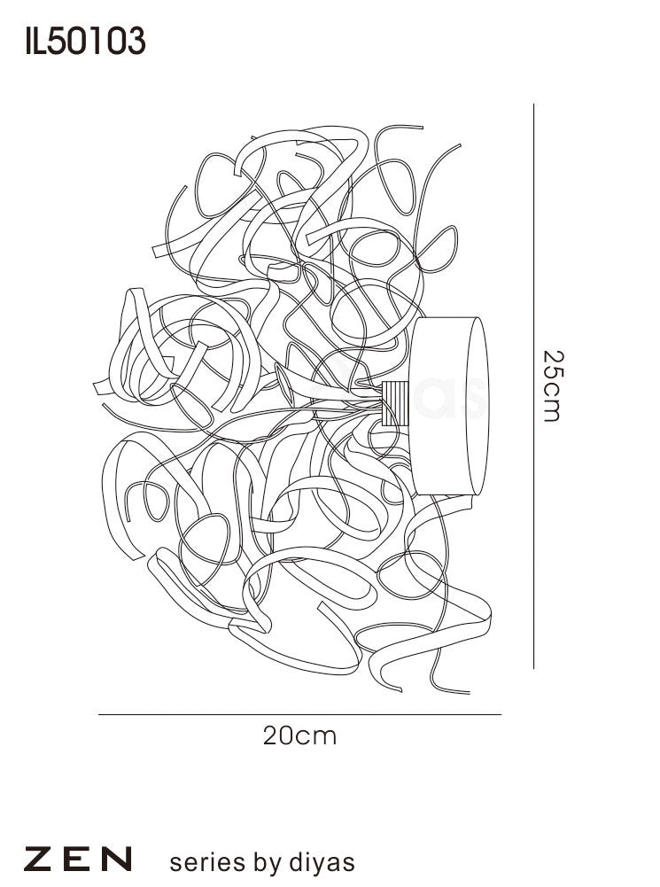 Diyas - Zen Wall or Ceiling Lamp - Luminosity Designs Ltd