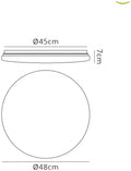 Mantra - Zero Smart Flush Ceiling Light,LED, 2700 - 5000K Tuneable White with Remote Control (Mantra M5946) - Luminosity Designs Ltd