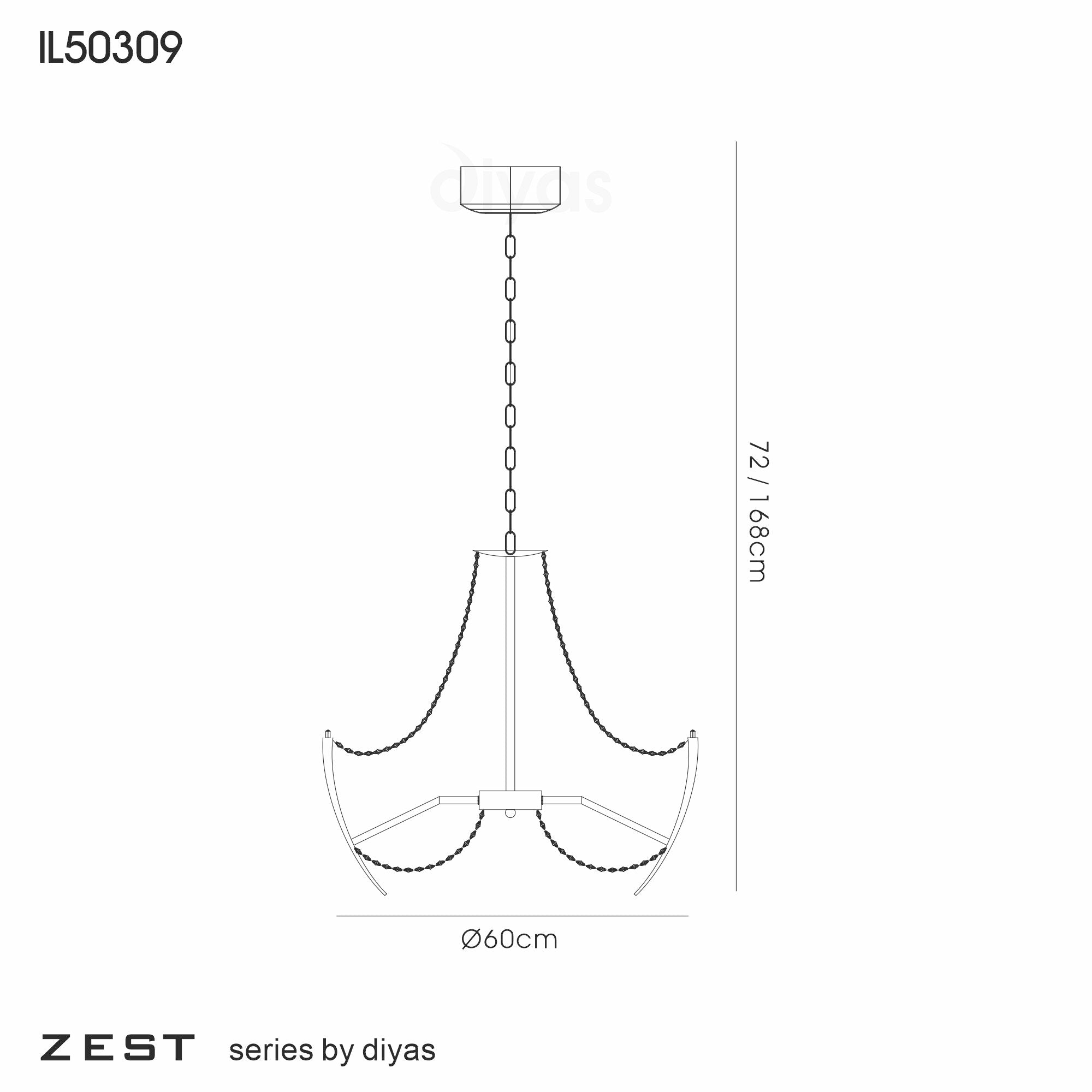 Diyas - Zest Round Pendant - Luminosity Designs Ltd