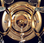 Diyas - Zinta Wall Lamp Switched 2 Light E14 Switched with Hanging Crystal Droplets - Luminosity Designs Ltd