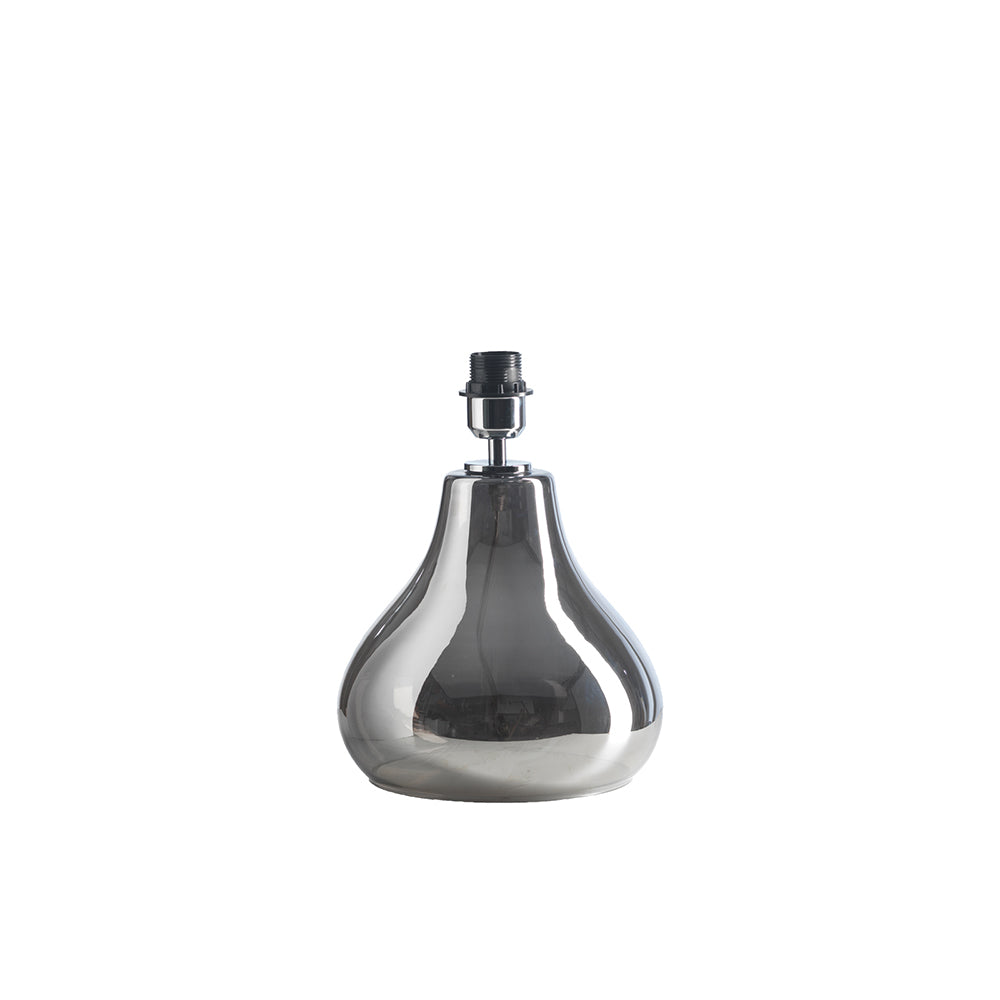 Large Turua Table Lamp, Teardrop Glass Shaped Base, Phenolic Lamp Holder with Braided Flex, Inline Switch, 1 x E27