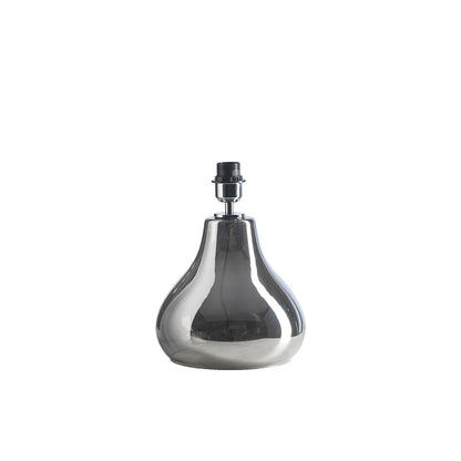 Large Turua Table Lamp, Teardrop Glass Shaped Base, Phenolic Lamp Holder with Braided Flex, Inline Switch, 1 x E27