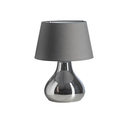 Large Turua Table Lamp, Teardrop Glass Shaped Base, Phenolic Lamp Holder with Braided Flex, Inline Switch, 1 x E27