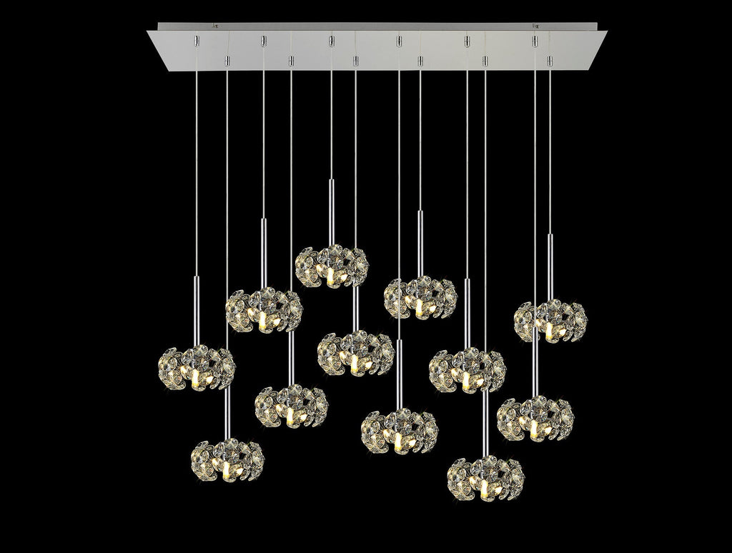 Luminosity Designs - 12 Light Baron Opulence Multi Pendant Panel - Luminosity Designs Ltd