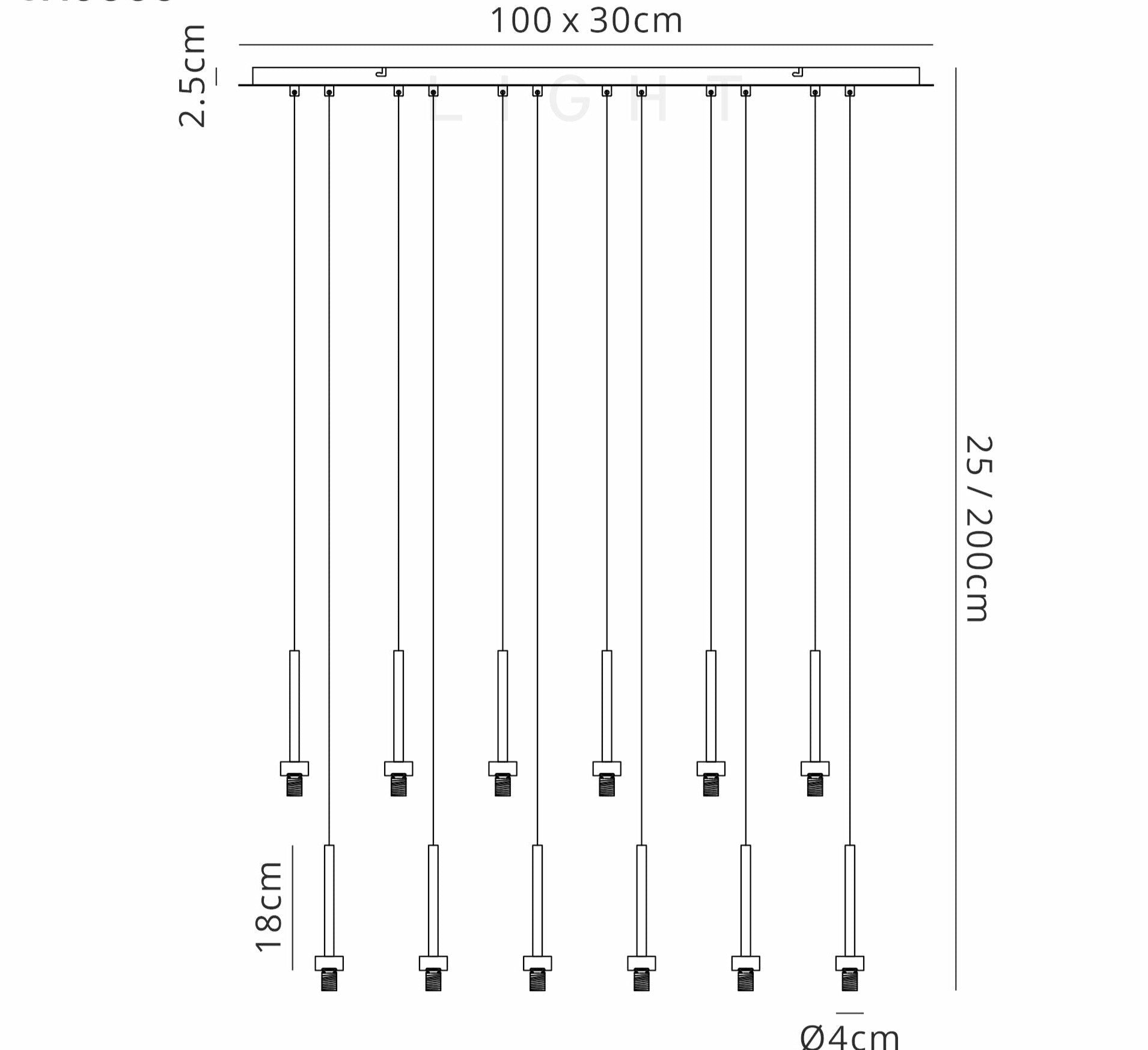 Luminosity Designs - 12 Light Baron Opulence Multi Pendant Panel - Luminosity Designs Ltd
