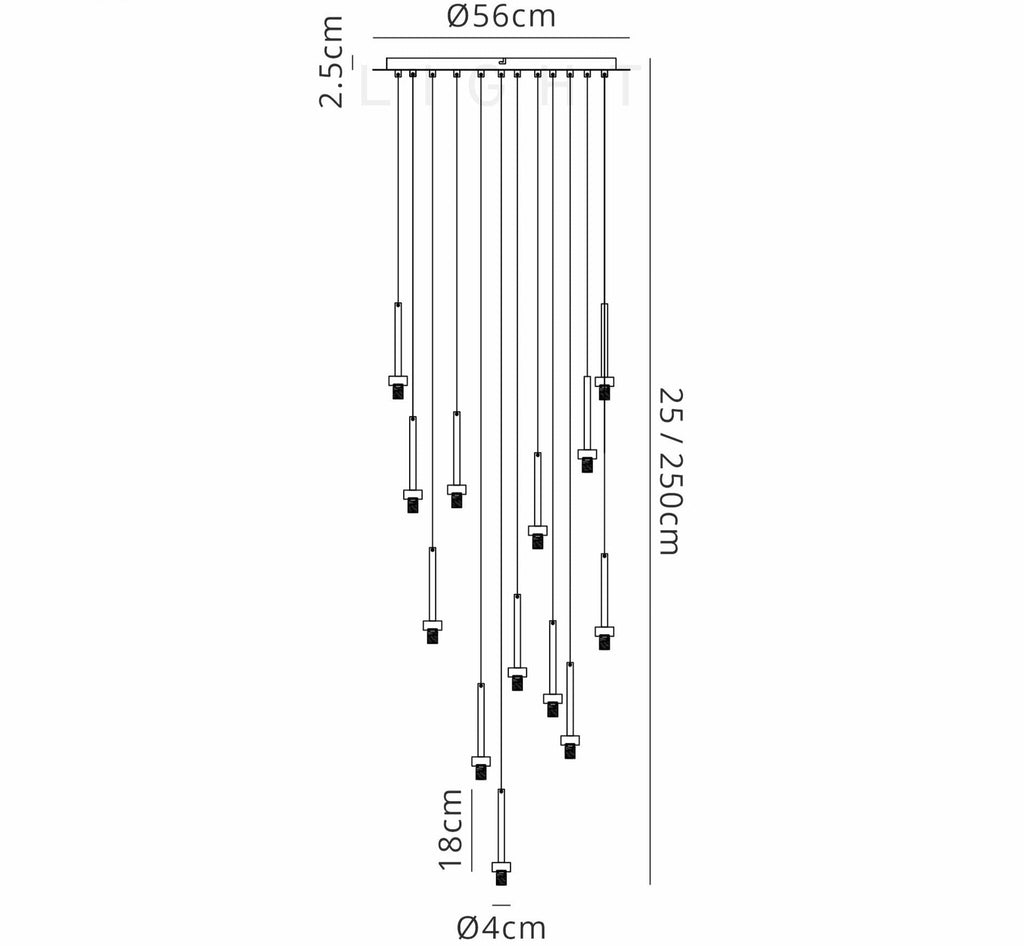 Luminosity Designs - 13 Light Baron Opulence Multi Pendant - Luminosity Designs Ltd