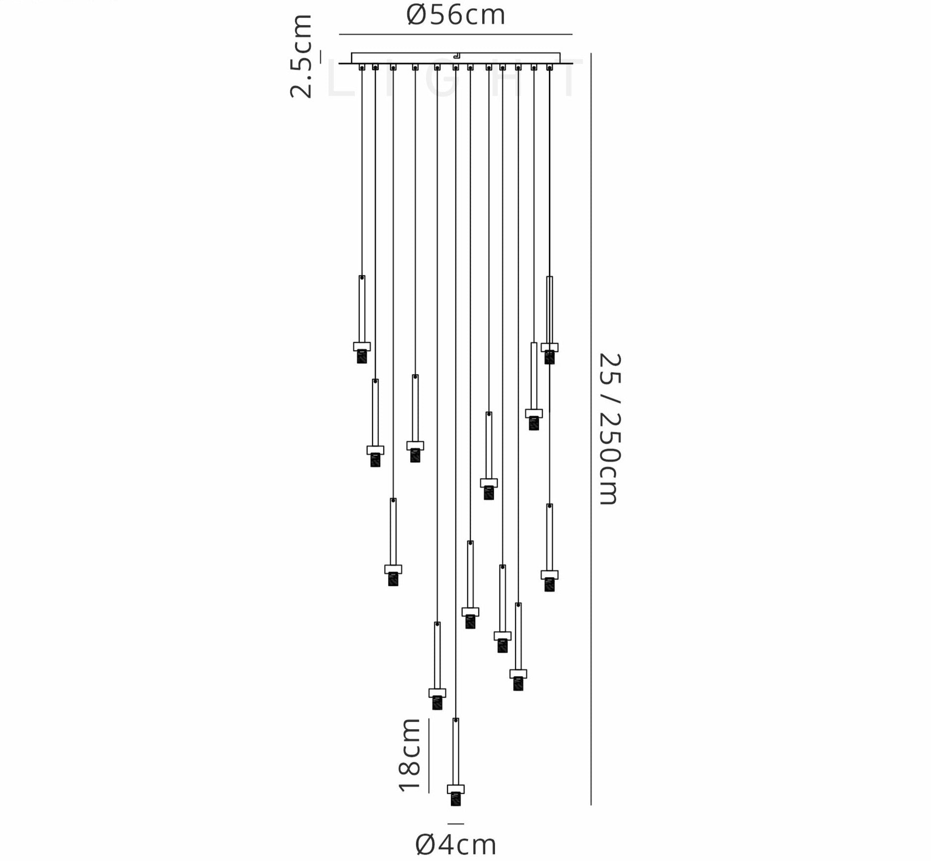 Luminosity Designs - 13 Light Baron Opulence Multi Pendant - Luminosity Designs Ltd