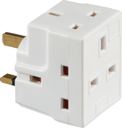 Deco - 13A 3 - Way Mains Fused Adaptor - Luminosity Designs Ltd