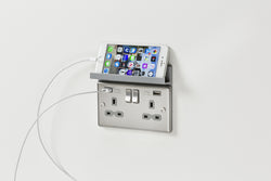 Foldable Mobile Phone Shelf For 2 Gang Socket