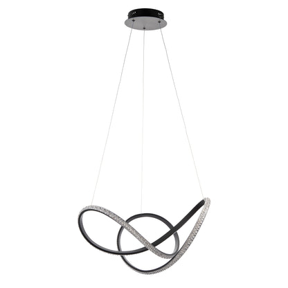 Swoop Contemporary Neon Faceted Pendant