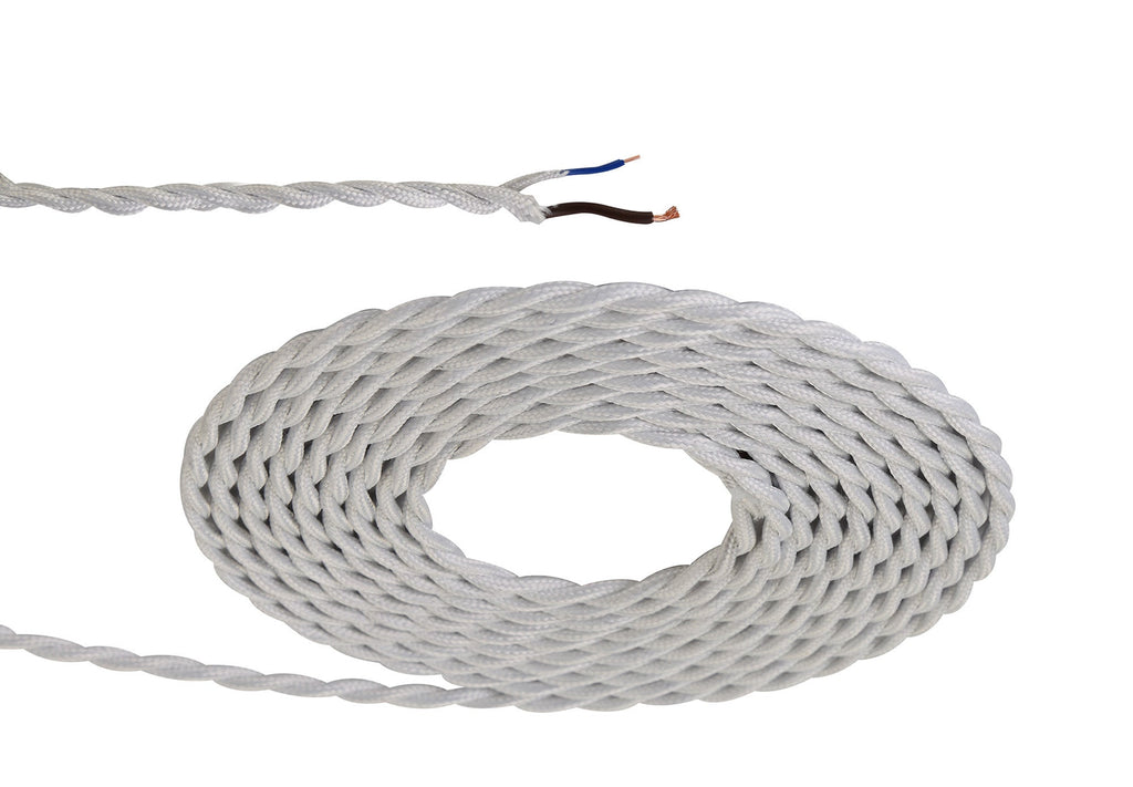 Luminosity Designs - 2 Core Braided and Twisted Cable for Lighting 0.75mm (25m roll) - Luminosity Designs Ltd