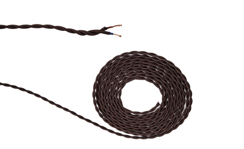 Luminosity Designs - 2 Core Braided and Twisted Cable for Lighting 0.75mm - Luminosity Designs Ltd
