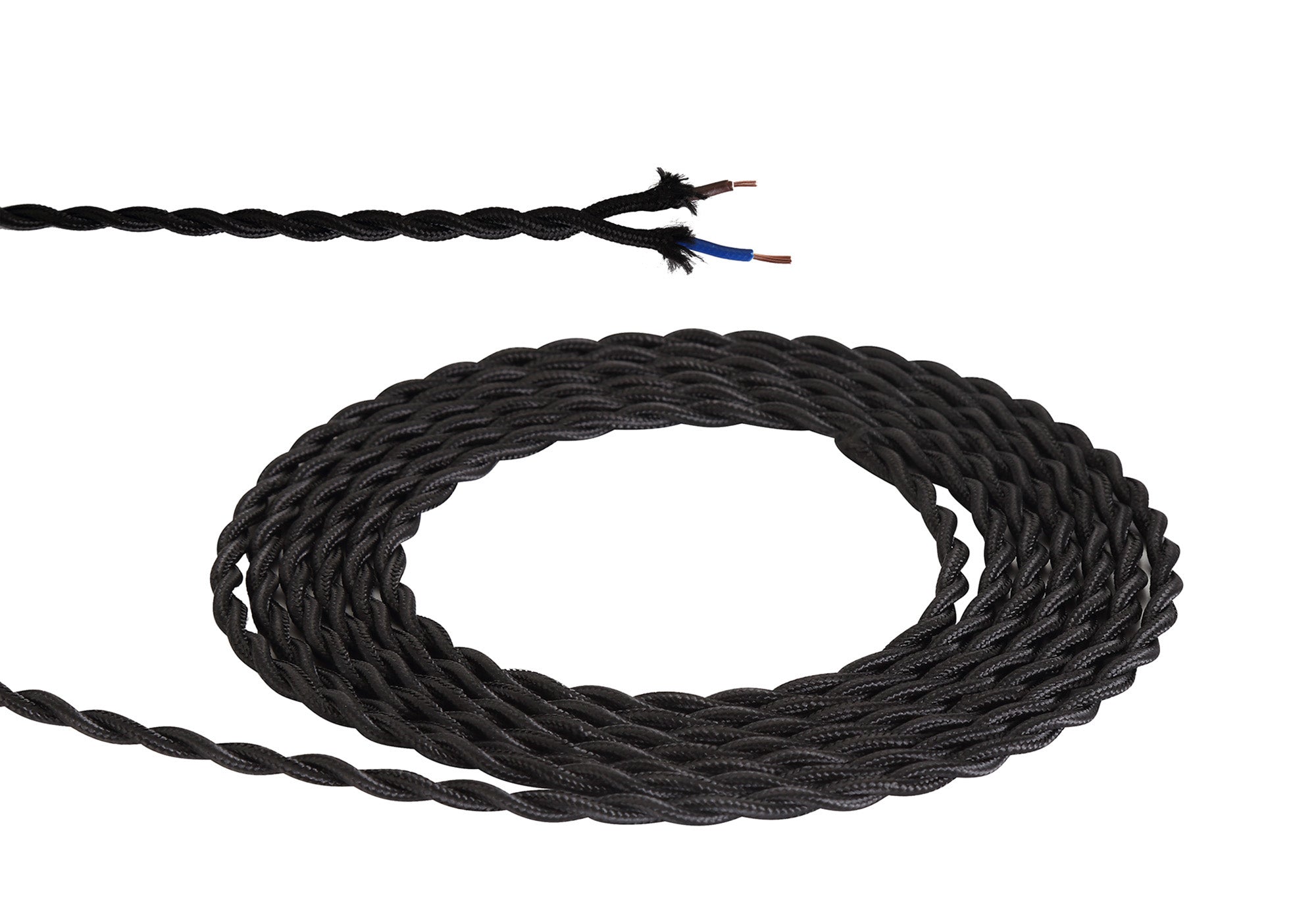 Luminosity Designs - 2 Core Braided and Twisted Cable for Lighting 0.75mm - Luminosity Designs Ltd