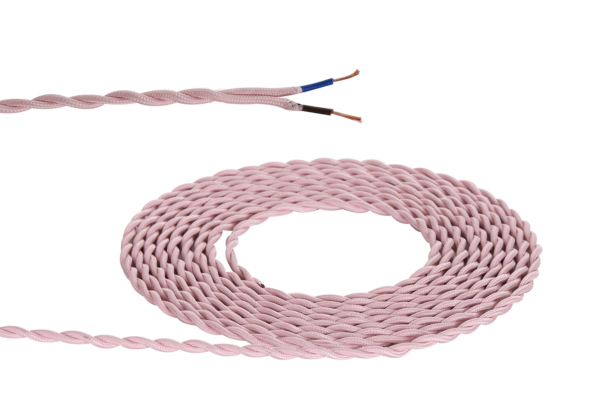 Luminosity Designs - 2 Core Braided and Twisted Cable for Lighting 0.75mm - Luminosity Designs Ltd