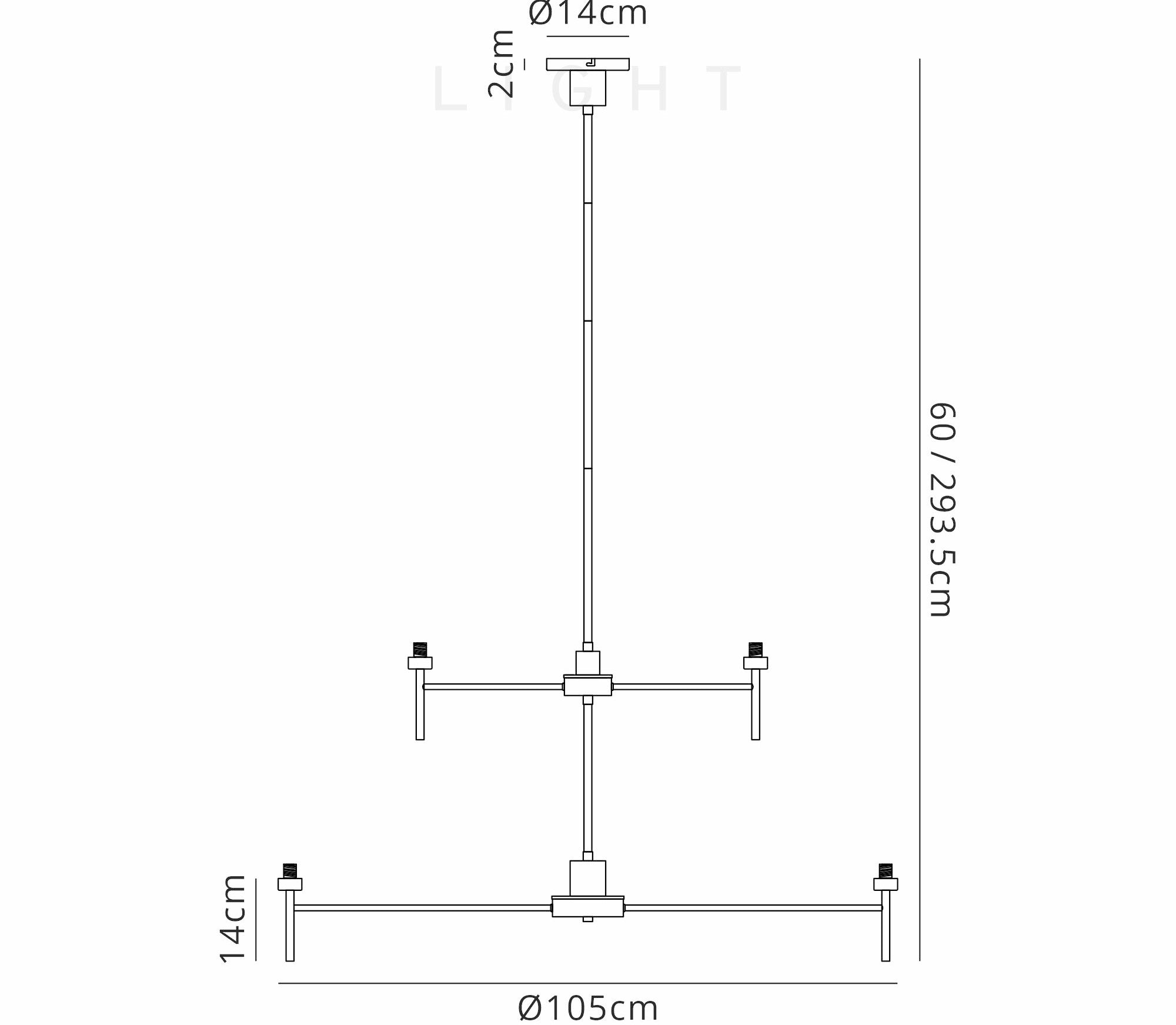 Luminosity Designs - 20 Light Baron Adjustable Chandelier - Luminosity Designs Ltd