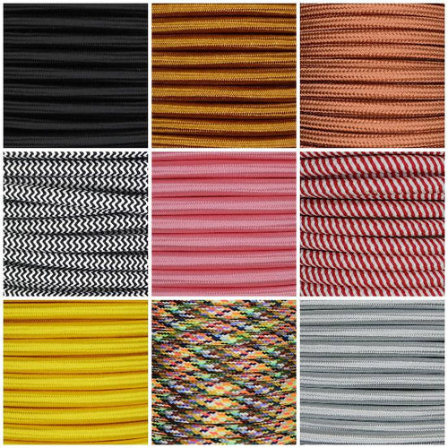 Luminosity Designs - 3 Core Braided Cable for Lighting 0.75mm - Luminosity Designs Ltd