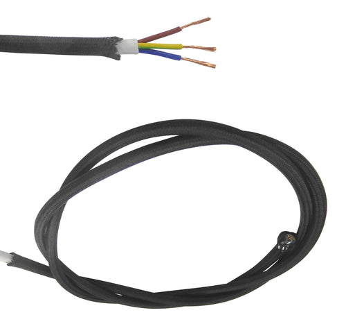 Luminosity Designs - 3 Core Braided Cable for Lighting 0.75mm - Luminosity Designs Ltd